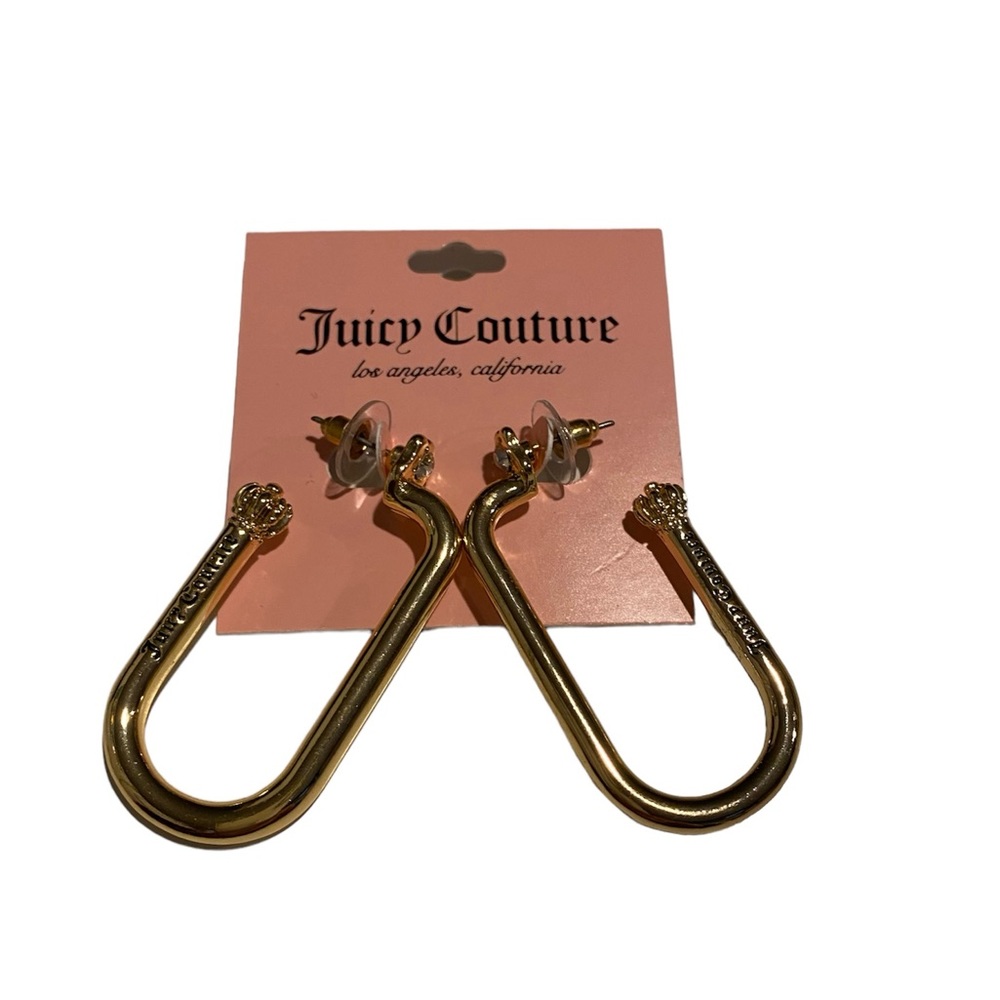 Juicy Couture gold tone elongated earrings. Quite big and thick. New never worn